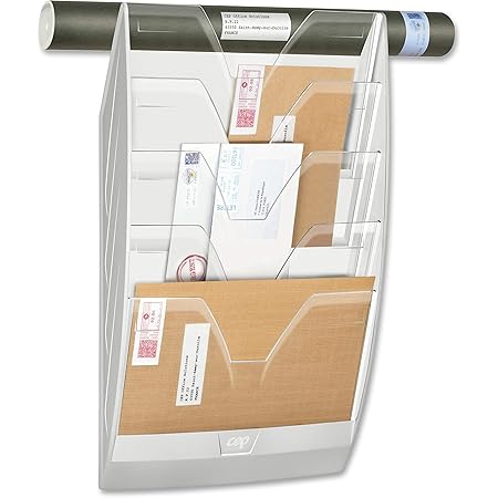 CEP 1201540111 154 M wall brochure holder with 5 compartments, magnetic white/crystal clear CEP 1201540111 154 M wall brochure holder with 5 compartments, magnetic white/crystal clear