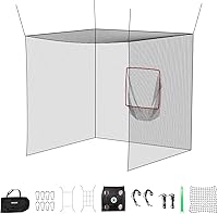 VEVOR Baseball Batting Netting 10/35/41/55/70FT - Heavy Duty PE Pitching Cage Net, Portable Hitting Practice Net with Carry Bag (Net Only)