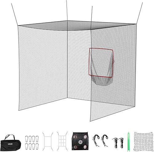 VEVOR Red de bateo de béisbol de 1035415575 pies (solo la red), red de entrenamiento profesional de bateo de sóftbol, béisbol, bateo, resistente,