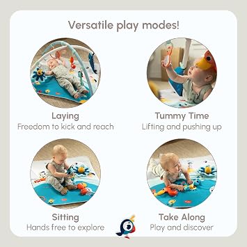 Tiny Love Gymini Baby Play Mat Activity Gym & Tummy Time Mat, Tiny Mariners
