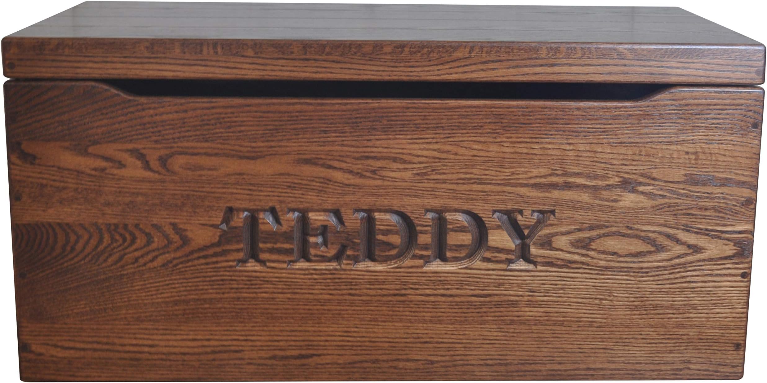 36” Engraved Wooden Storage Chest – Handmade Amish Hope Chest – Trunk w/Anti-Slam Hinges – Solid Wood Personalized w/Handles – Clothing, Keepsake & Blanket Storage (Oak Wood, Michaels Stain, 36")