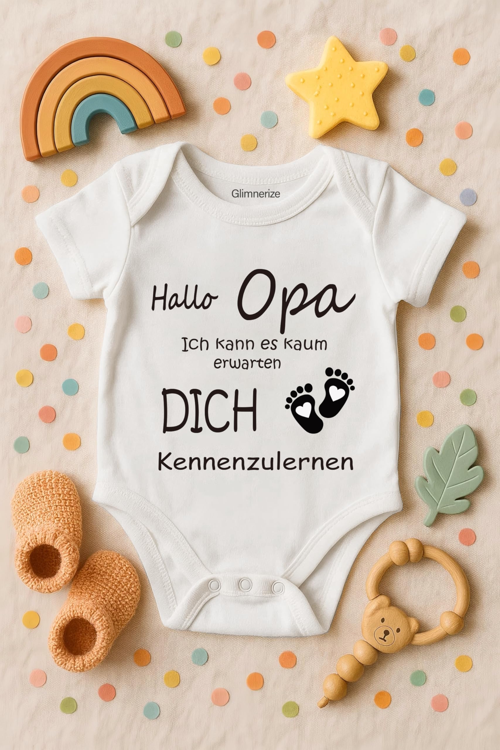 Schwangerschaftsverkündung Baby Verkündung Babybody Nachwuchs ankündigen Geschenk Gender Reveal Neugeborene ihr werdet oma und Opa