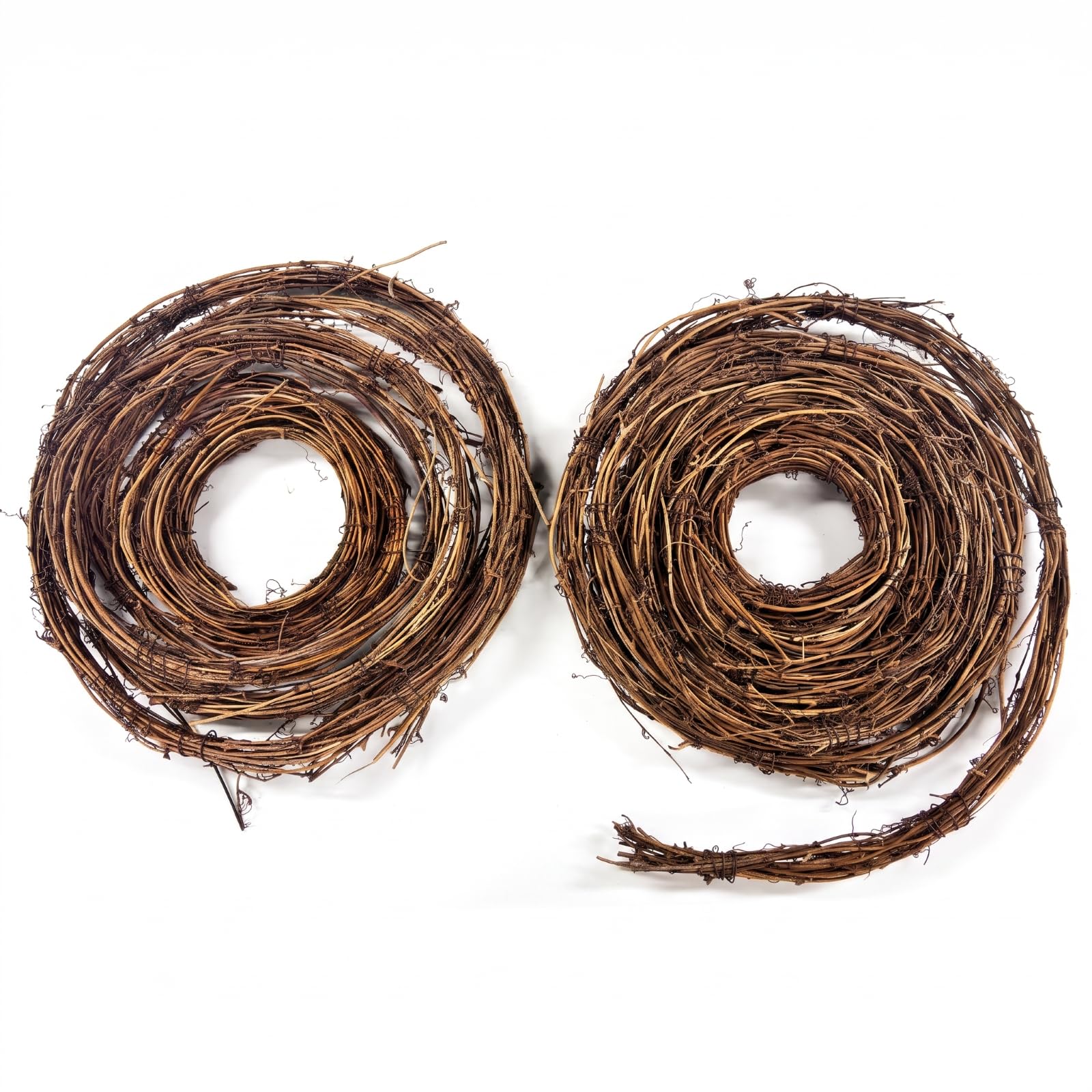 Worown Ramo di vite naturale da 15 piedi 2 rotoli, diametro 2 cm