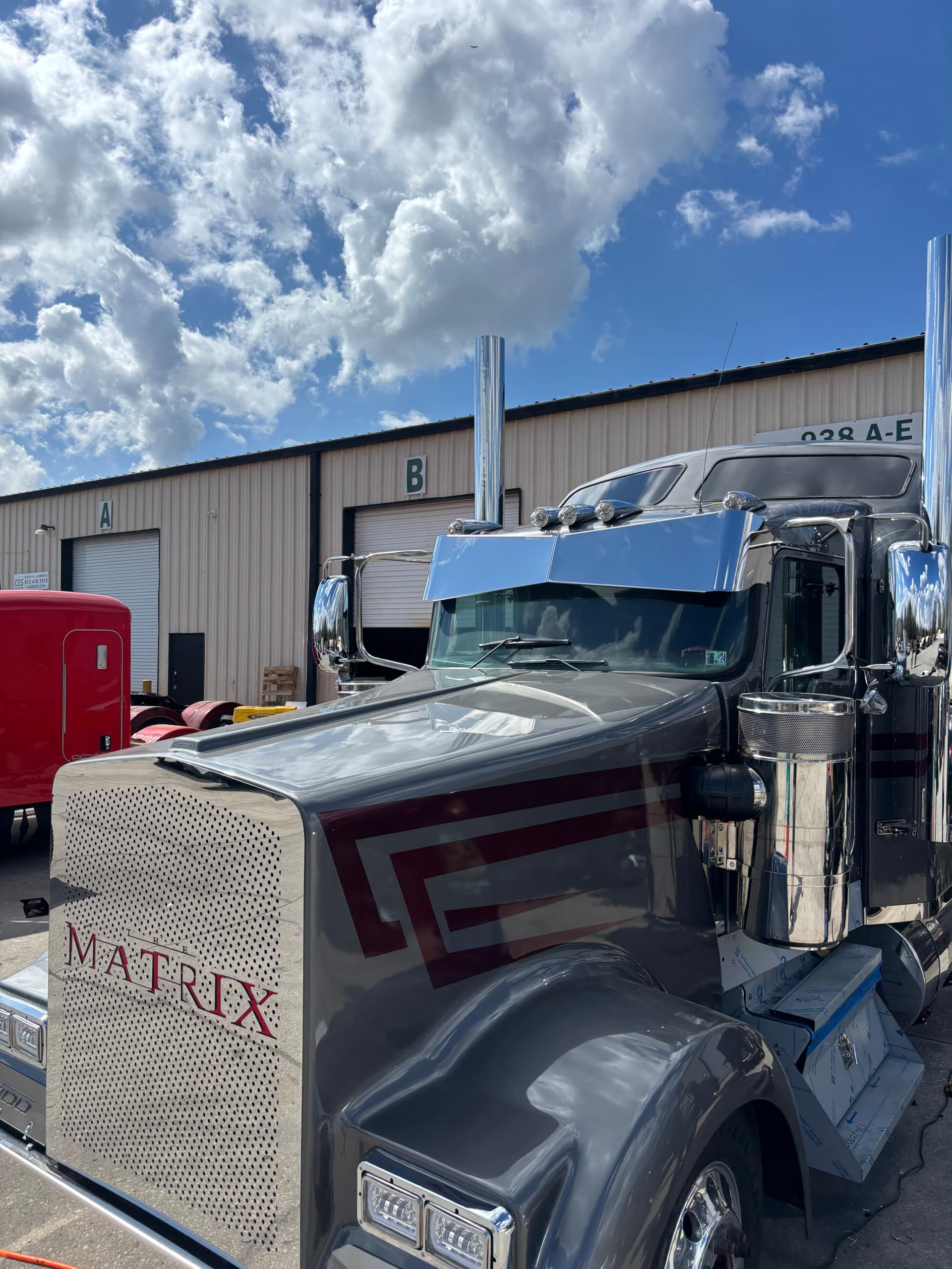 13 inch bowtide Visor compatible with kenworth T600 T660 W900