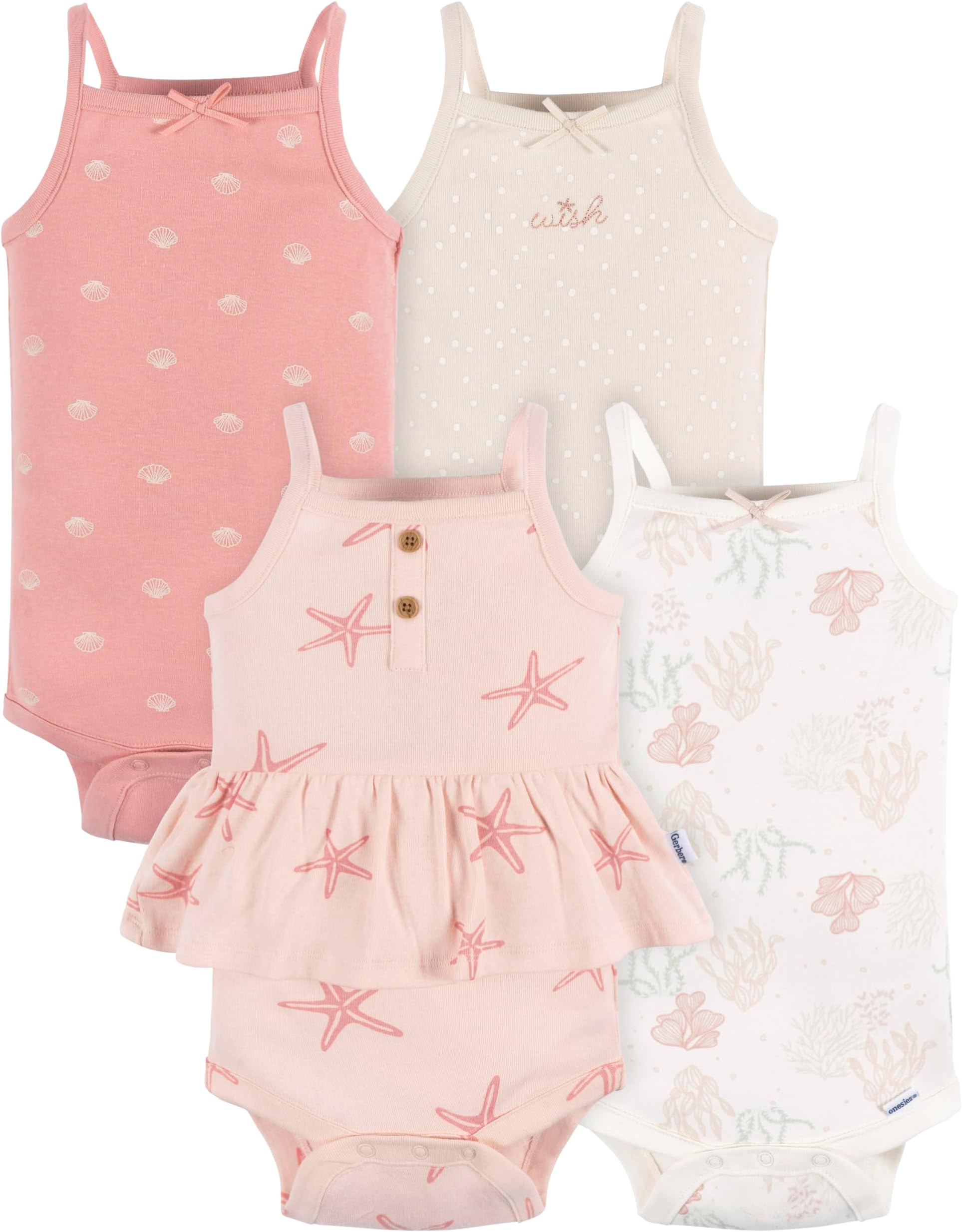 Baby Girls Multi-Pack Sleeveless Onesies Bodysuit