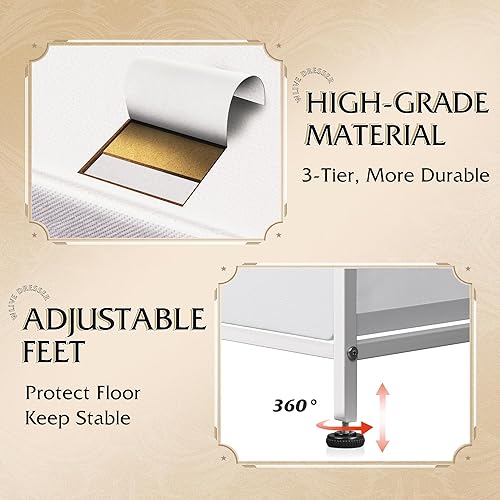 Miniatura 7 de WLIVE Cómoda de tela, cajón de almacenamiento, soporte de TV para TV de 32, 40, 43 pulgadas, cómoda ancha con 8 cajones grandes y profundos para