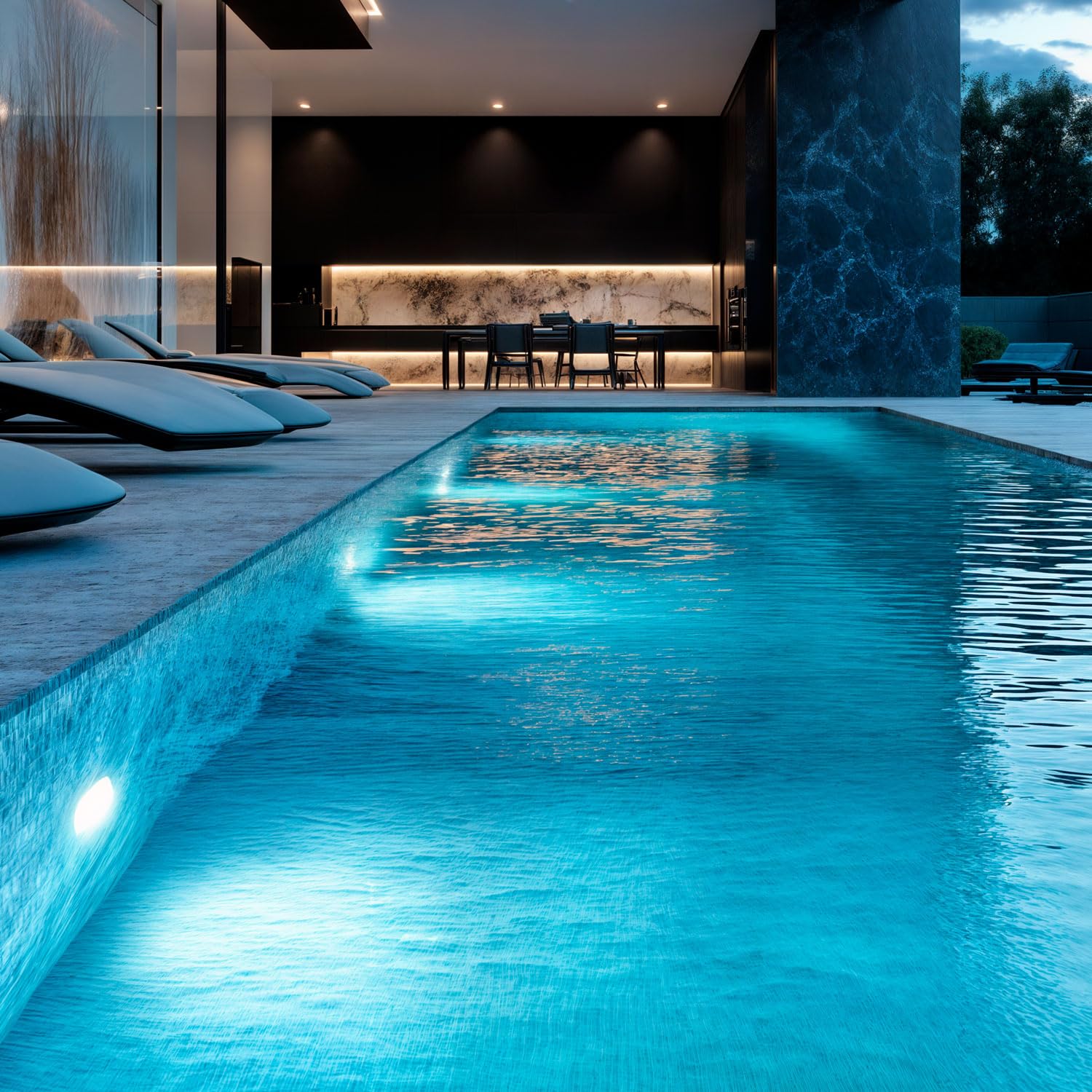 LEDKIA LIGHTING Spot LED Piscine Submersible 12V DC IP68 20W 6000K Blanc froid