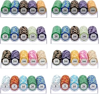 8 Stück Poker -Chips -Box mit Deckel 24x7x4.5CM Acryl Poker Chips Halter Tray Transparent Chips Storage case with Cover