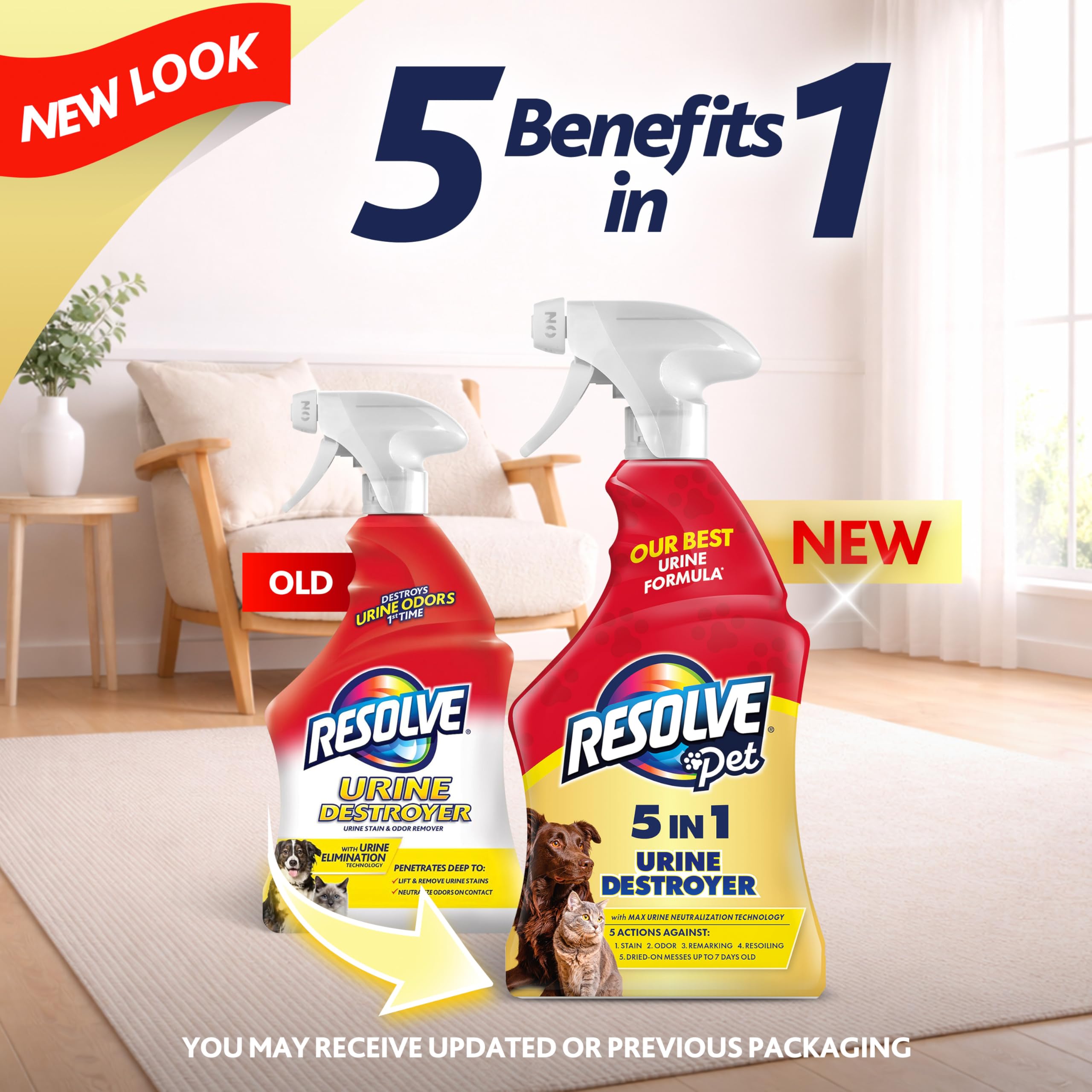 Resolve Pet Specialist Urinvernichter-Spray – Fleckenentferner und Gerüche von Haustieren, Reinigungslösung für Teppich und Urin von Katzen und Hunden, 75 ml