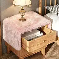 Pink Faux Fur Table Runner Wedding Table Decor 11.8 x 59.0 Inch | Soft fluffy pink faux fur table runner for wedding party baby shower dining table and elegant home decor