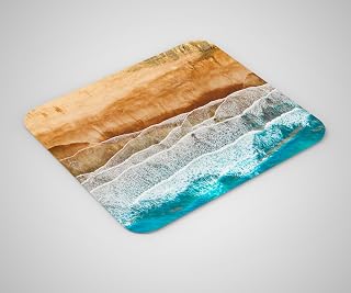 CRAZO FASHION Blue Ocean Waves Mouse Pad, Non-Slip Rubber Base, Waterproof Surface, Compatible with Laser and Optical Mice... Price In India