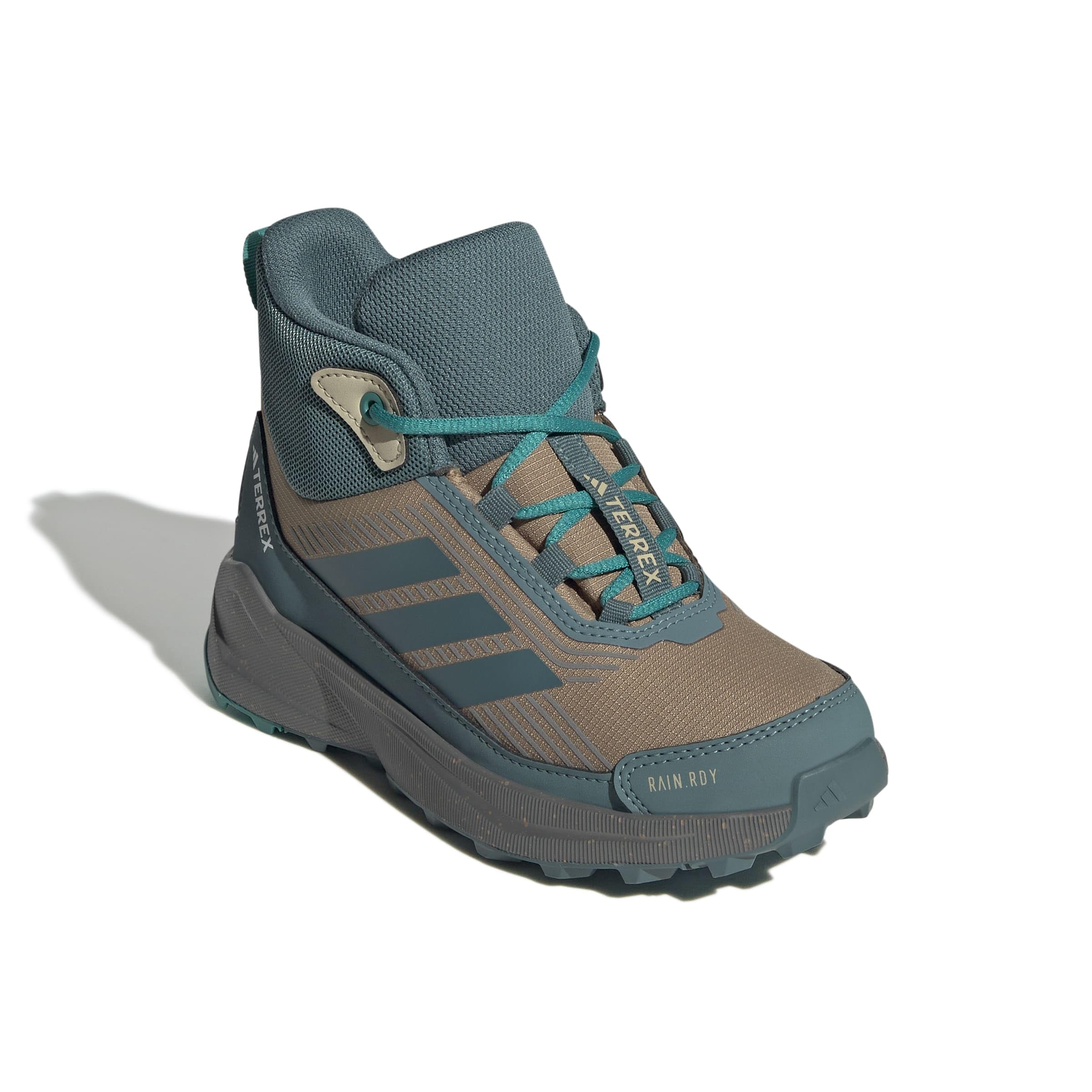 adidas Uniseks - dzieci Terrex Trailmaker 2 Mid RAIN.RDY Hiking Shoes Kids, Cardboard/Preloved Teal/Pure Teal, 38 EU