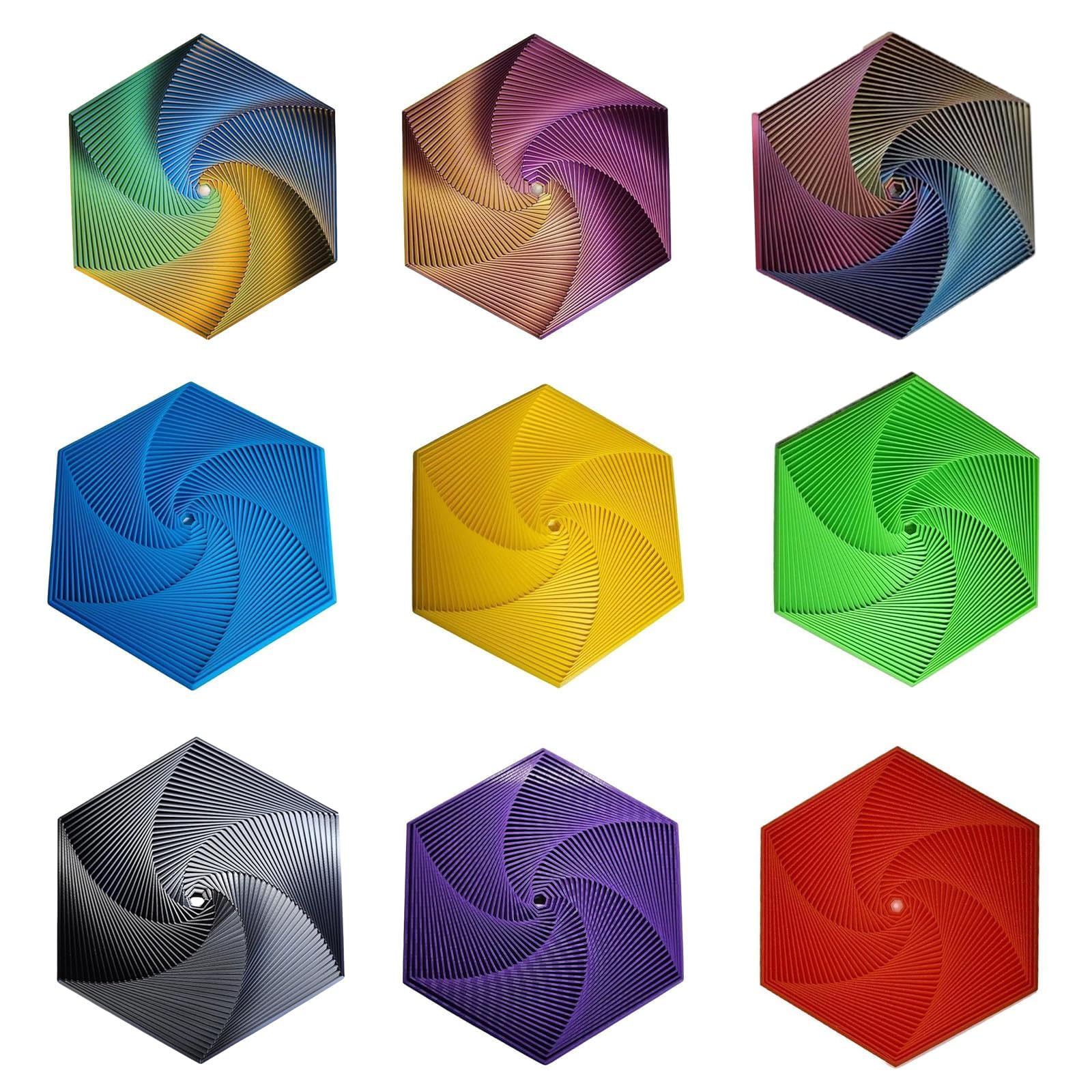 Spiral Anti-stress Hexagonale 3D Huehkir - Jouet Sensoriel Pour Adultes Et Enfants