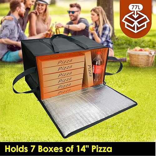 Miniatura 6 de Paquete de 12 bolsas enfriadoras con aislamiento XXXL extra grandes, bolsas de 23 x 15 x 14 pulgadas, bolsas aisladas con parte superior con