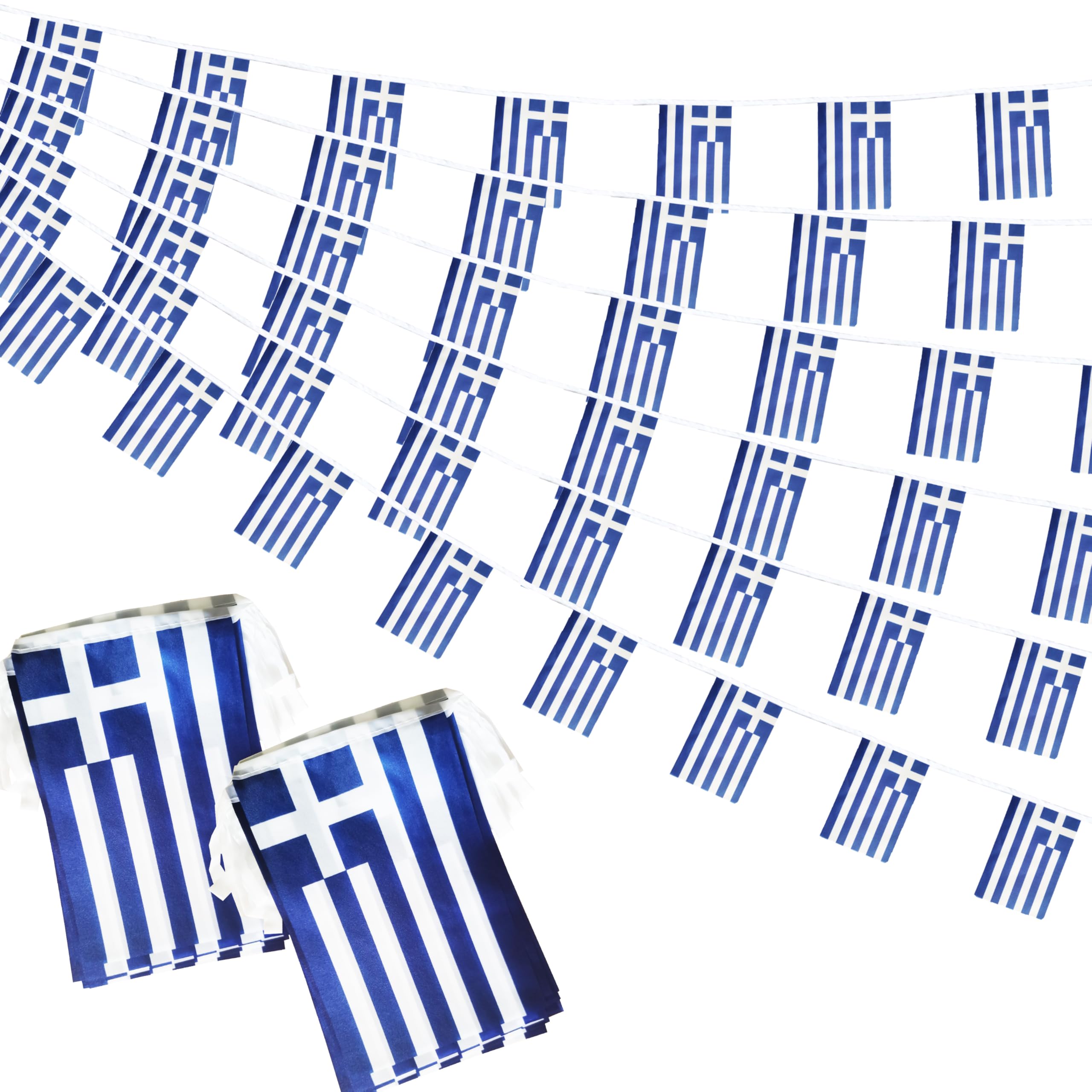 Greece Flags Greek Small Mini String Banner Flags 66 Feet 60 Flags Miniature Greece Flags Banners For Grand Opening, Olympics Festival,Grand Opening Sports Celebration Decorations