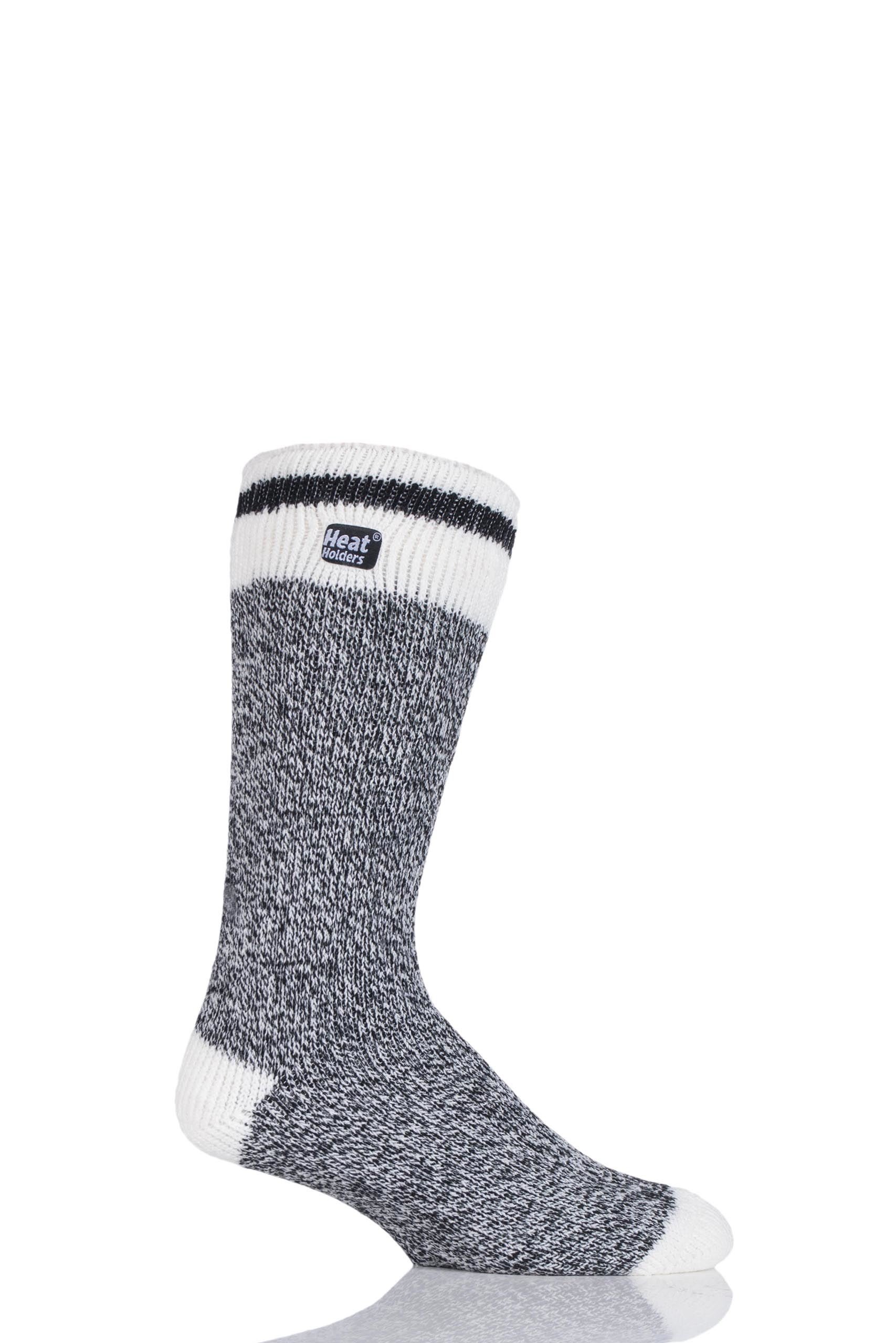 Heat Holders Men's Charcoal Sockshop 2.3 Tog Patterned And Plain Thermal Socks Pack Of 1 6-11