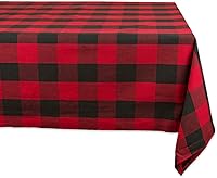 Vista 13 de Colección DII Buffalo Check, mantel clásico de granja, 60 x 120, rojo y negro