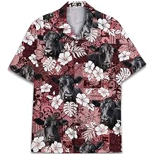 Funny Patterns Hawaiian Shirt for Men Aloha Tropical Mens Hawaiian Shirts Casual Short Sleeve Button Down