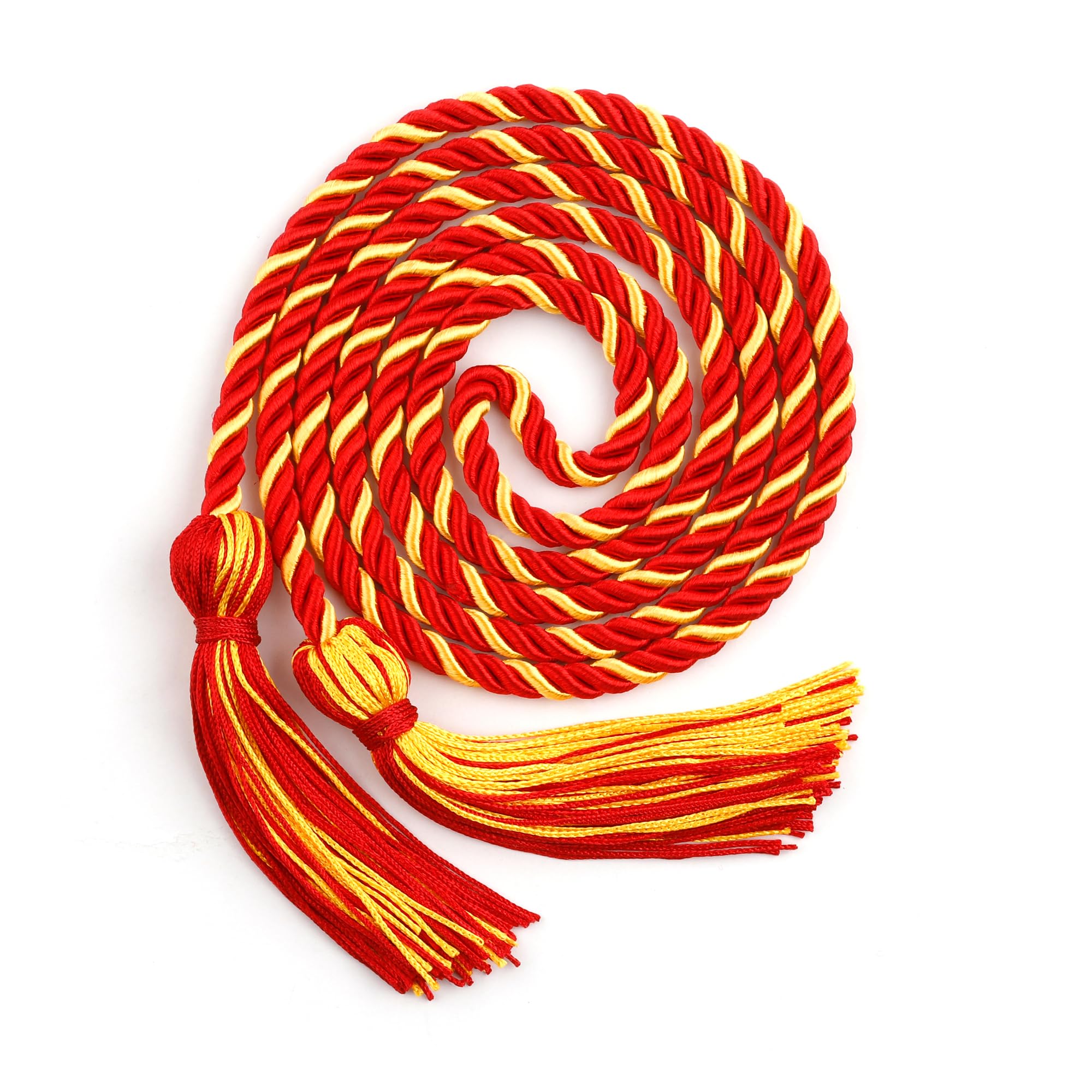 Graduation Cords, Graduation Honor Cords, Honor Cords, 2026 Graduation Tassel Honor Cords, 67" Long Braided Cords for 2026 Graduation Decorations Bachelor Gown for Student Master Doctoral, Red Gold