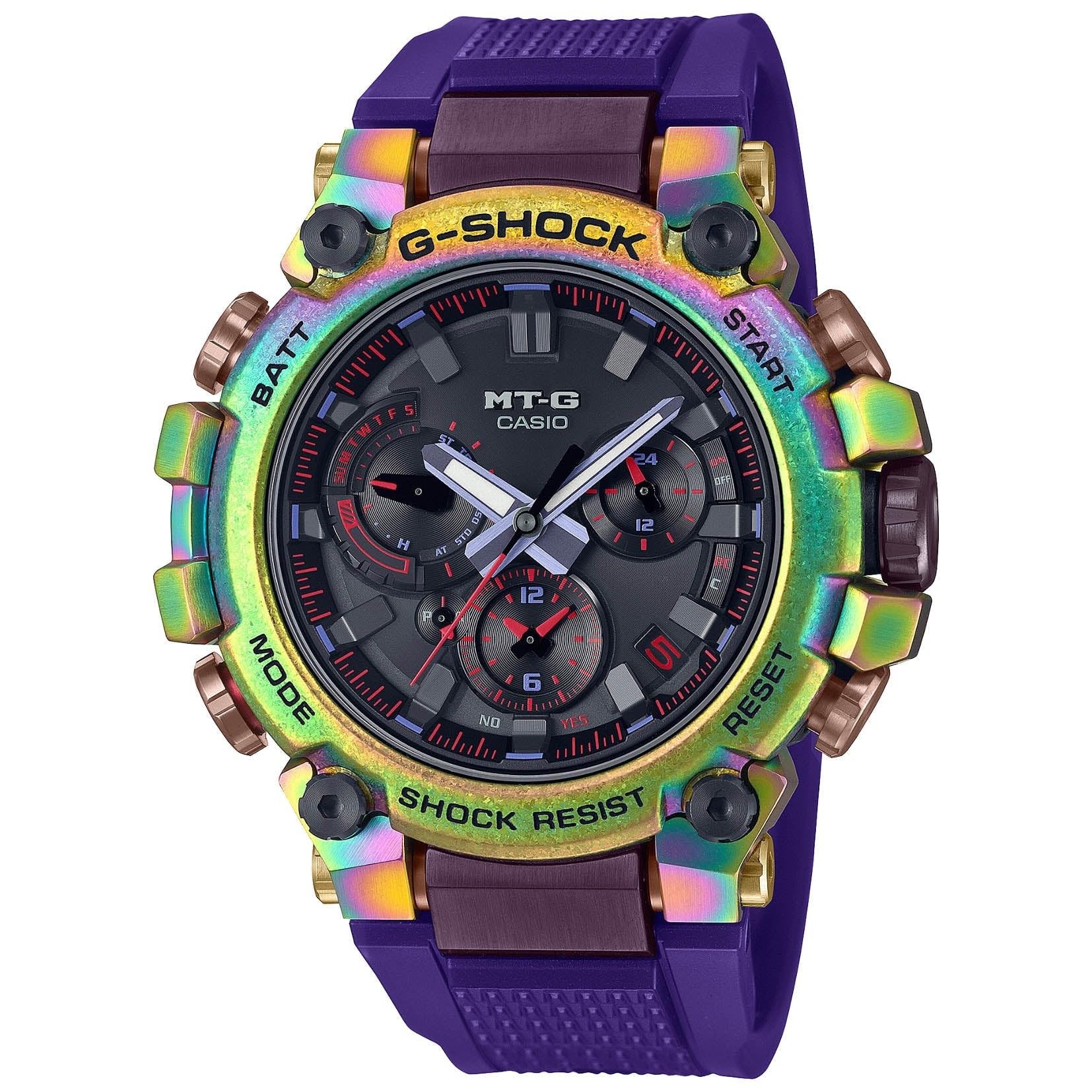 G-Shock Casio MT-G MTGB3000PRB-1A Chrono Aurora Rainbow Purple