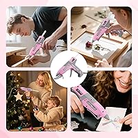 Vista 8 de WORKPRO Pistola de pegamento caliente de tamaño completo - 60/100W Pistola de pegamento de doble temperatura y juego de barras con 10 barras