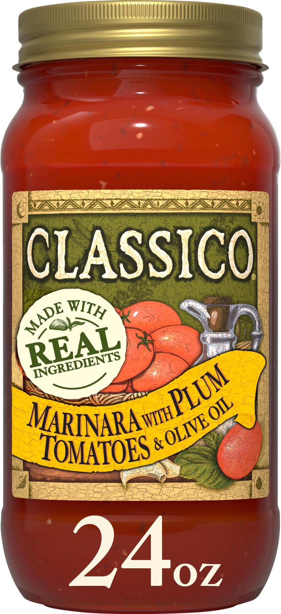 Marinara with Plum Tomatoes & Olive Oil Pasta Sauce (24 oz Jar)