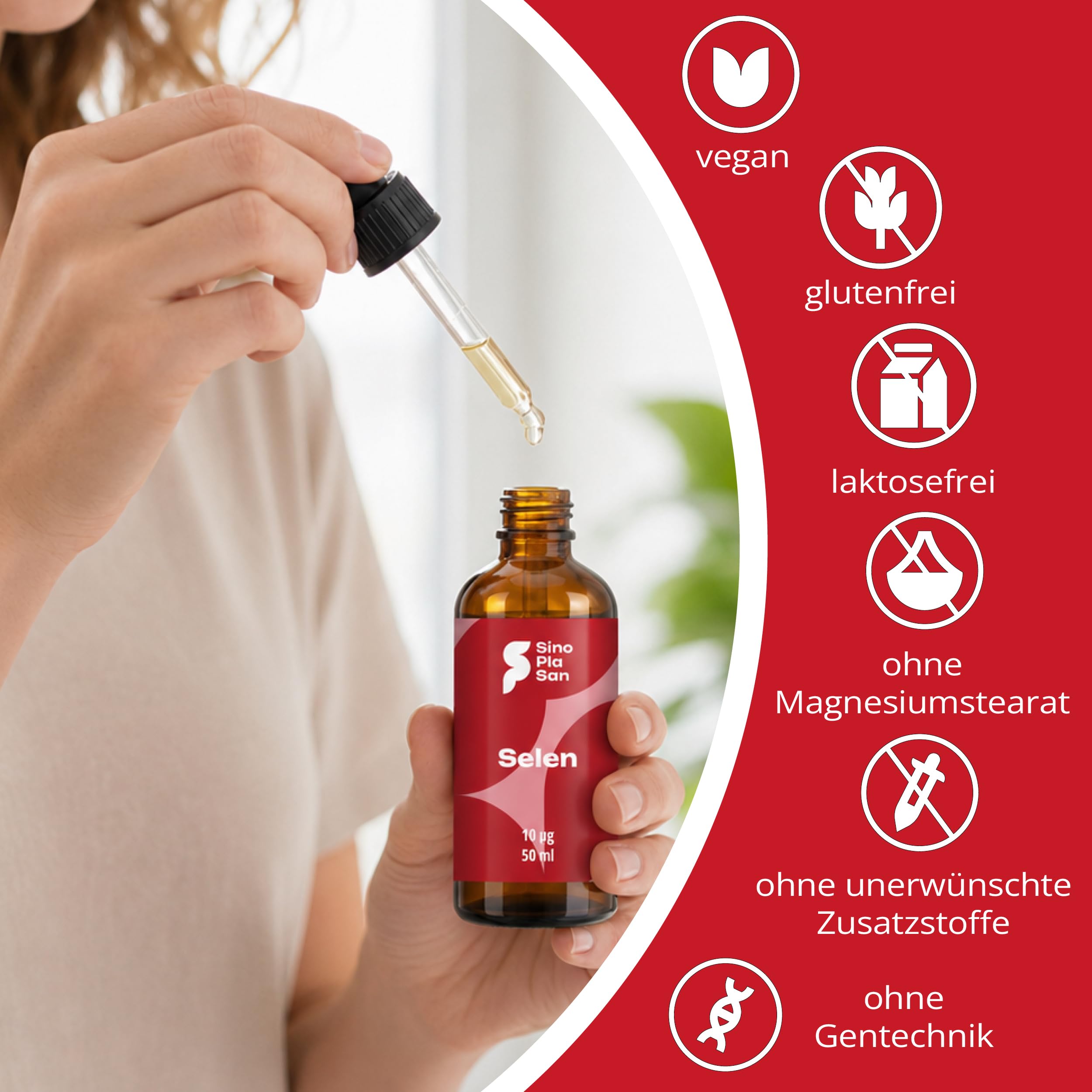 Selen Tropfen flüssig 200µg | 10µg pro Tropfen | 200µg pro Tagesdosis | SEHR HOHE AUFNAHMEFÄHIGKEIT | vegan | laborgeprüft | Made in Germany