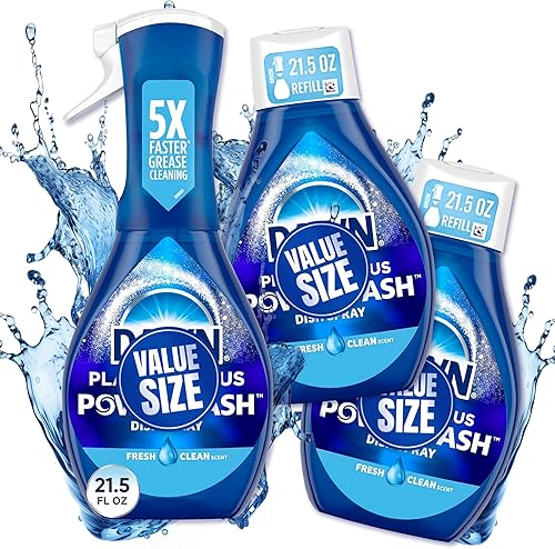 Miniatura 1 de Doomi Dawn Platinum Powerwash - Juego de recambio de jabón para platos y jabón para platos, aroma fresco, 1 spray + 2 recargas, empaquetado con el