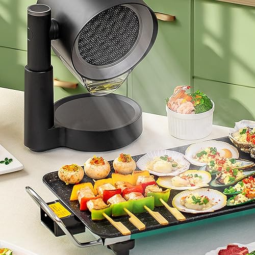 Miniatura 8 de Ventiladores de cocina portátiles para interior RV barbacoa, olla caliente, ventilador de escape de escritorio de cocina con 3 velocidades, altura