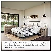 Vista 93 de Prepac Cómoda rústica estilo casa de campo, cómoda negra para dormitorio, cómoda con 5 cajones de 18.5 pulgadas de profundidad x 27.5 pulgadas