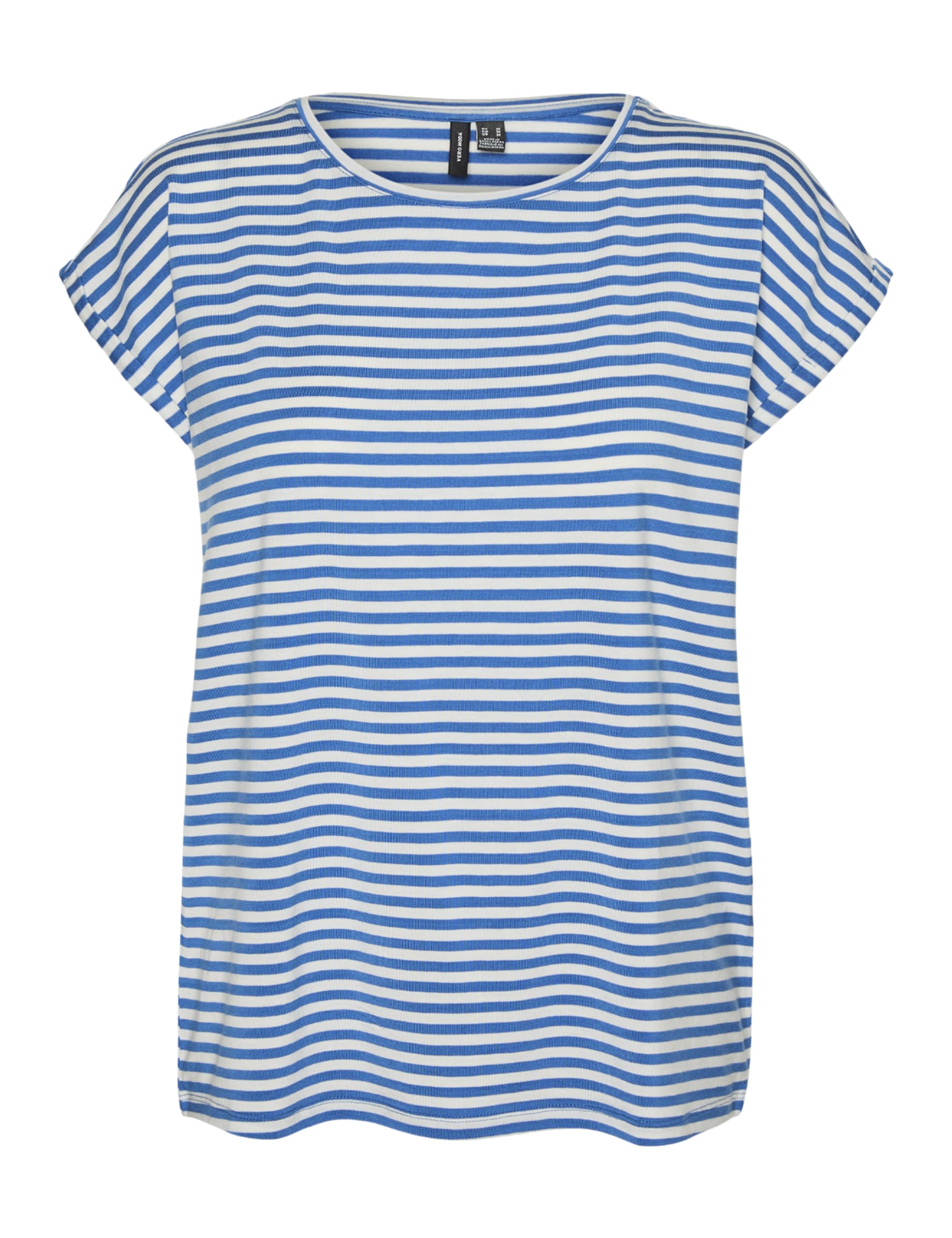 VERO Moda Women's Vmava SS Top Stripe Ga JRS Noos, Daphne, M