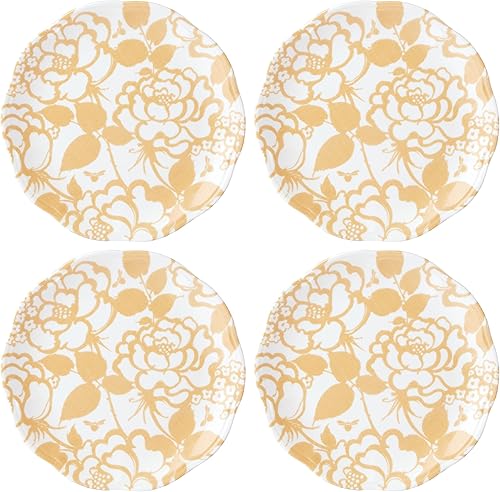 Lenox Butterfly Meadow Cottage - Juego de 4, 4.95 libras, vara dorada