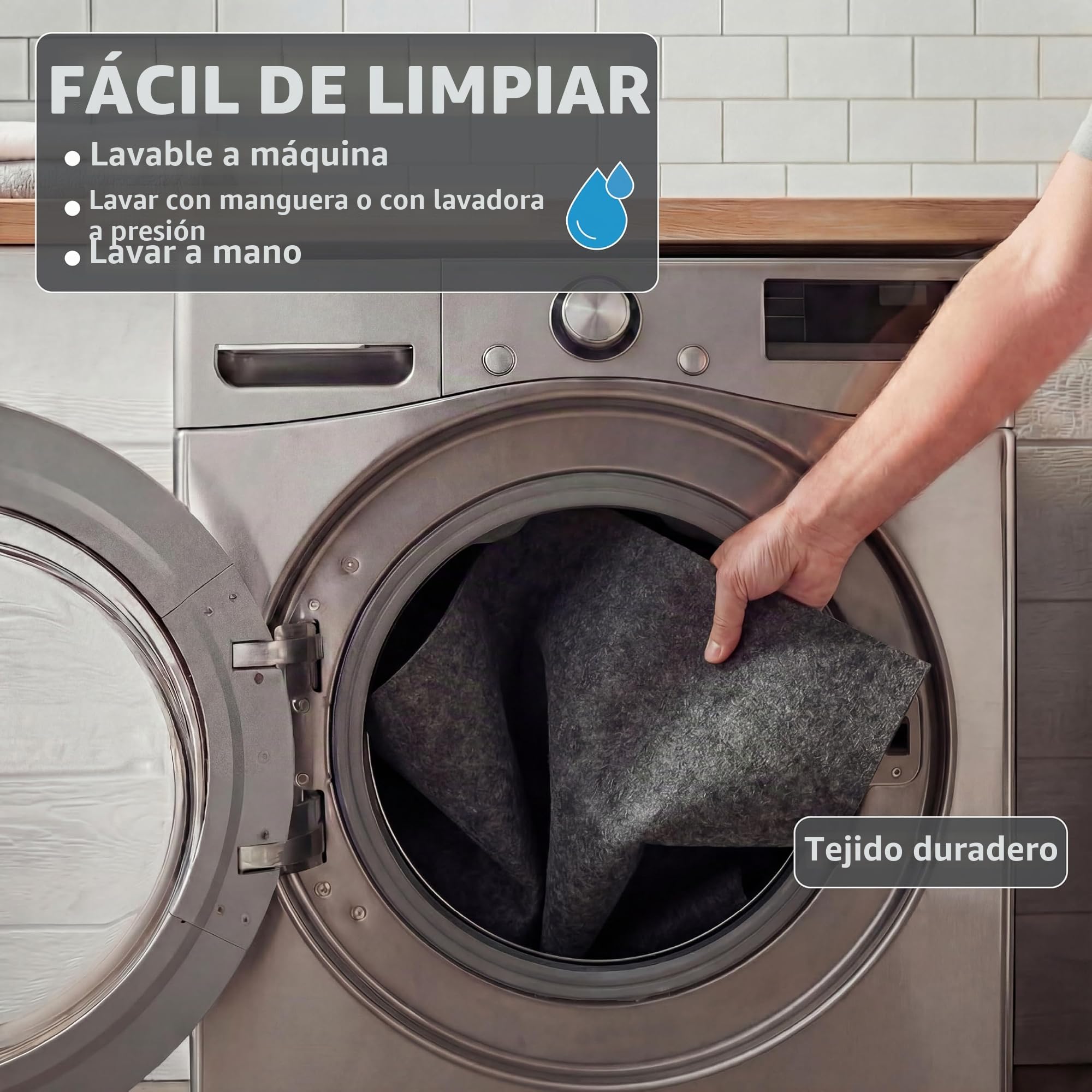 Drymate Tapete para corralito para Perros, Absorbente, Impermeable, Antideslizante, Lavable a máquina, tamaño XL (60 x 74 Pulgadas), Almohadilla Reutilizable para Cachorros para Entrenamiento, Parto,