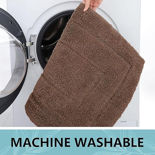 Miniatura 175 de Buganda Alfombras de baño, 24" x 16", Alfombras de baño de microfibra suaves y absorbentes, Alfombra de ducha esponjosa antideslizante, Alfombras de