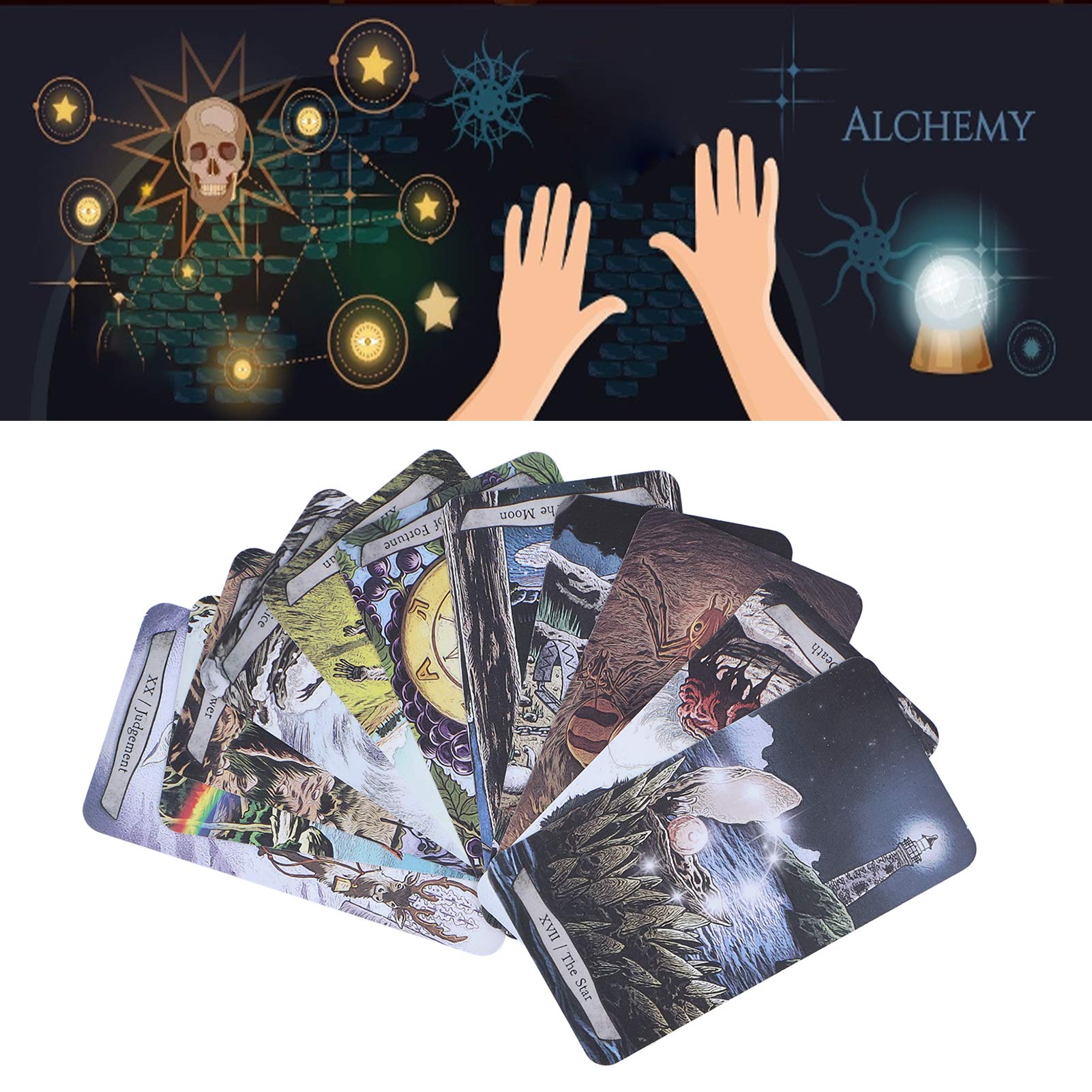 Mazo De Tarot Místico De 78 Cartas – Símbolos Ilustrados Y Guía Incluida – Herramienta De Adivinación Y Regalo Para Adultos