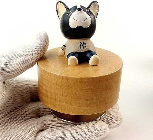 Miniatura 3 de Caja de música mecánica de madera con diseño de animal, con texto en inglés "You are My Sunshine", regalo para niños y niñas (ganado)