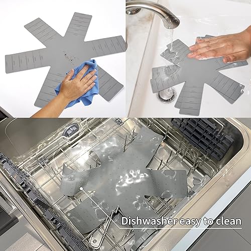 Miniatura 6 de Protectores de ollas y sartenes para apilar, separadores de ollas, protectores de utensilios de cocina, paquete de 3, separadores antideslizantes y