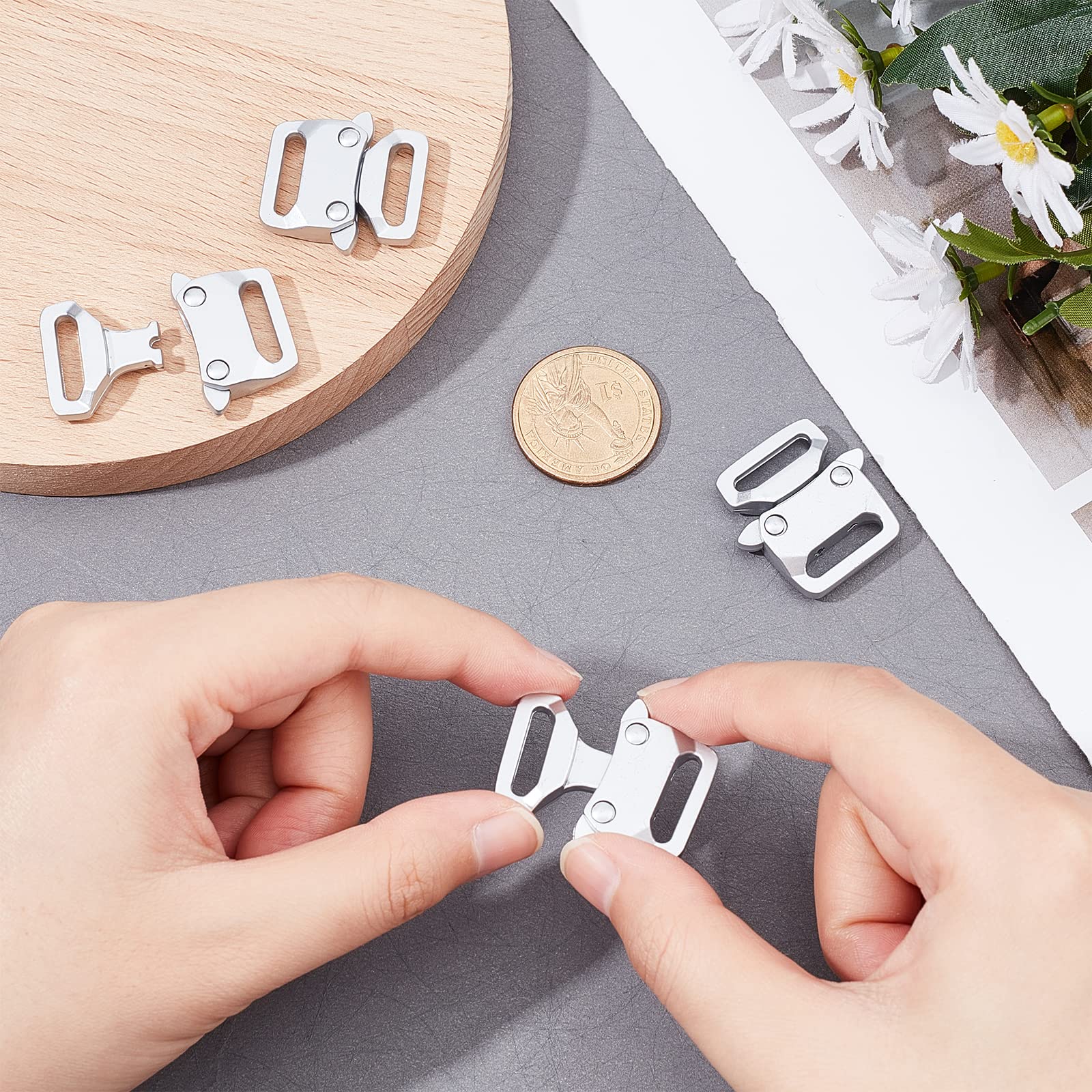 Fermoir Bracelet Paracorde Lot De 4 Fermoirs Métal Pour Paracorde - Or Et Noir De Fusil Fermoir Paracorde Cdiscount