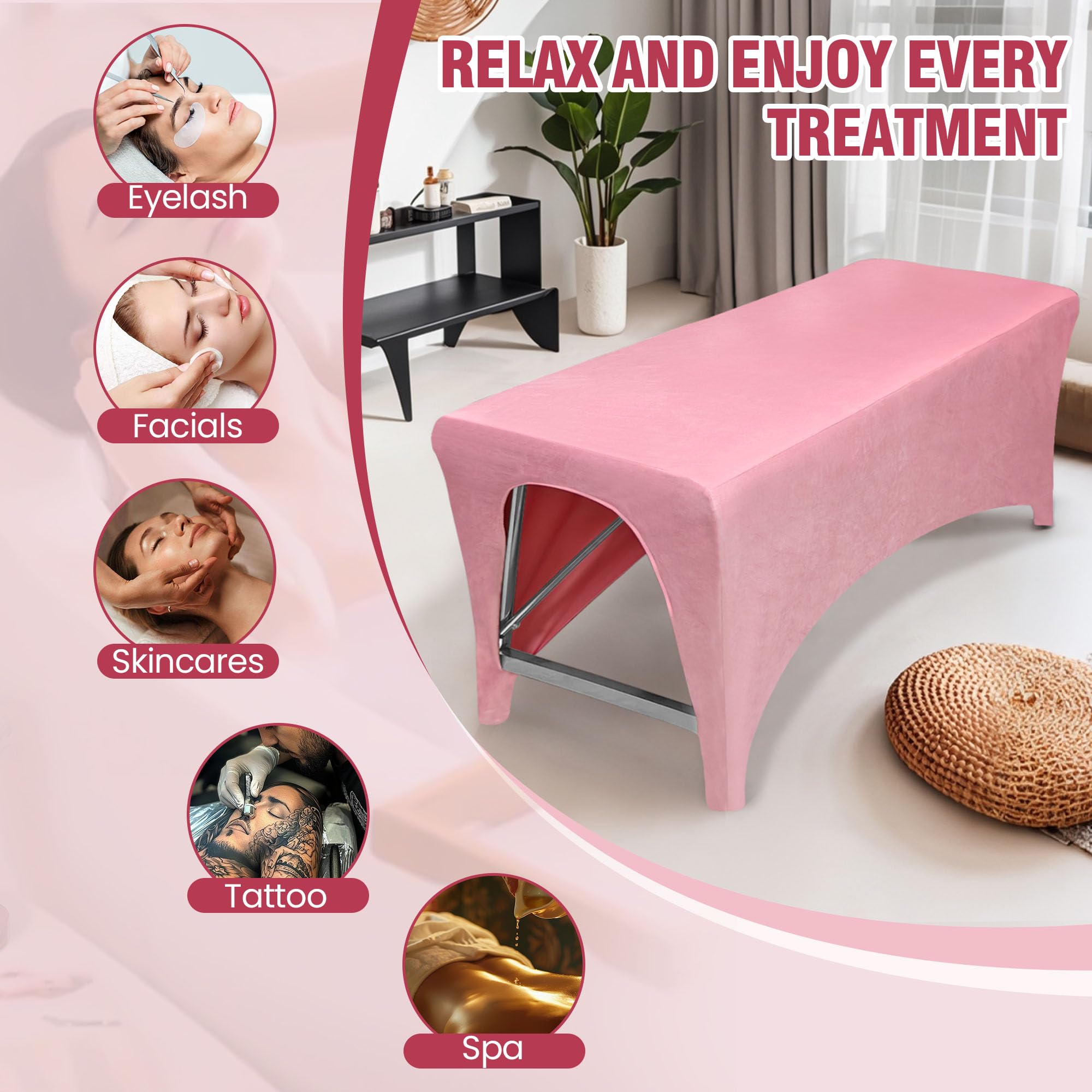 Housse de surmatelas Ergonomique incurvée en Mousse pour Table de Massage pour Salon de beauté