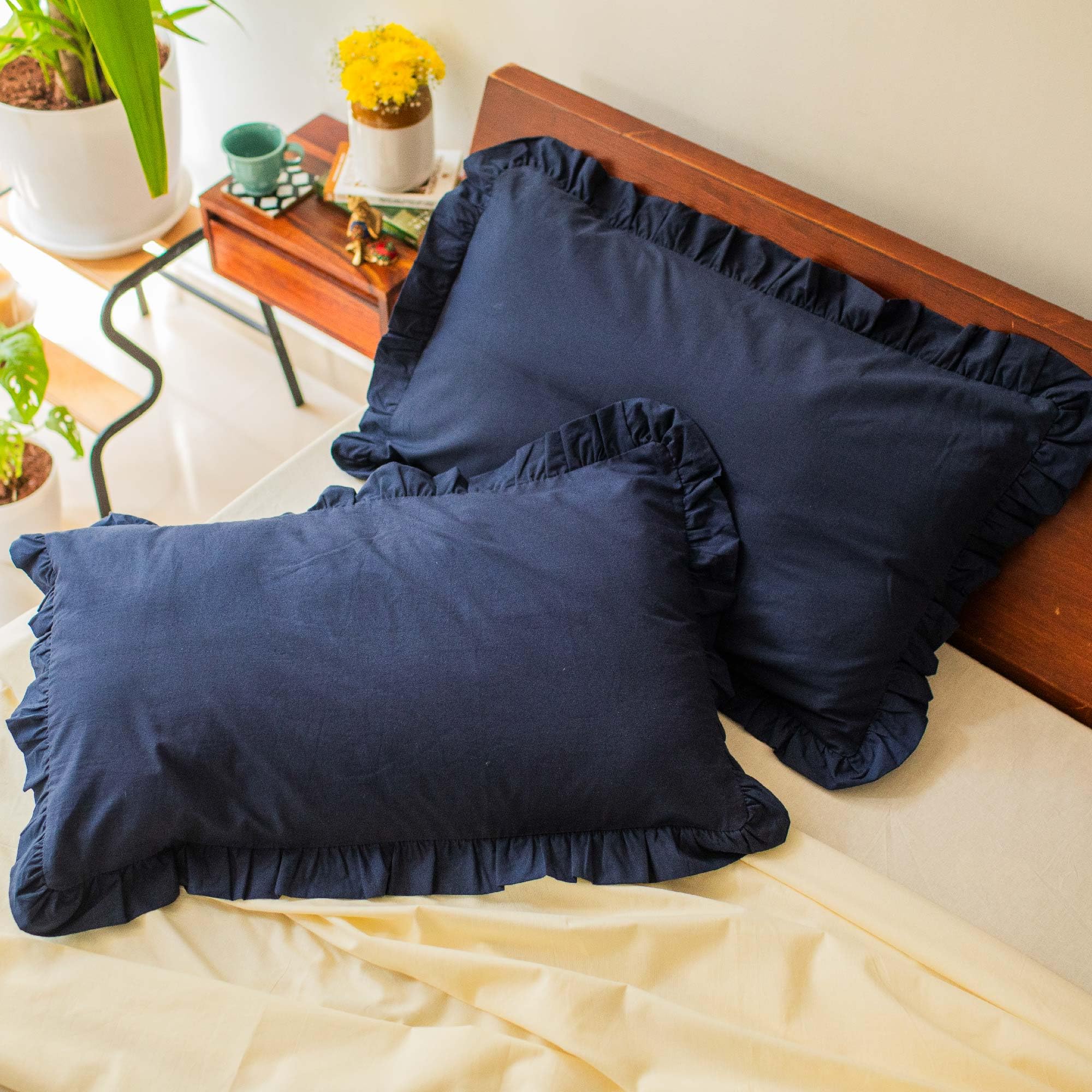 10Club Frill Pillow Cover (270 TC, 27” X 17”) | 2 Piece Pillow Cover | 100% Cotton | Shrinkage and Fade Resistant | Easy Care| Blue (B0D31S2WN6) Amazon Price History, Amazon Price Tracker