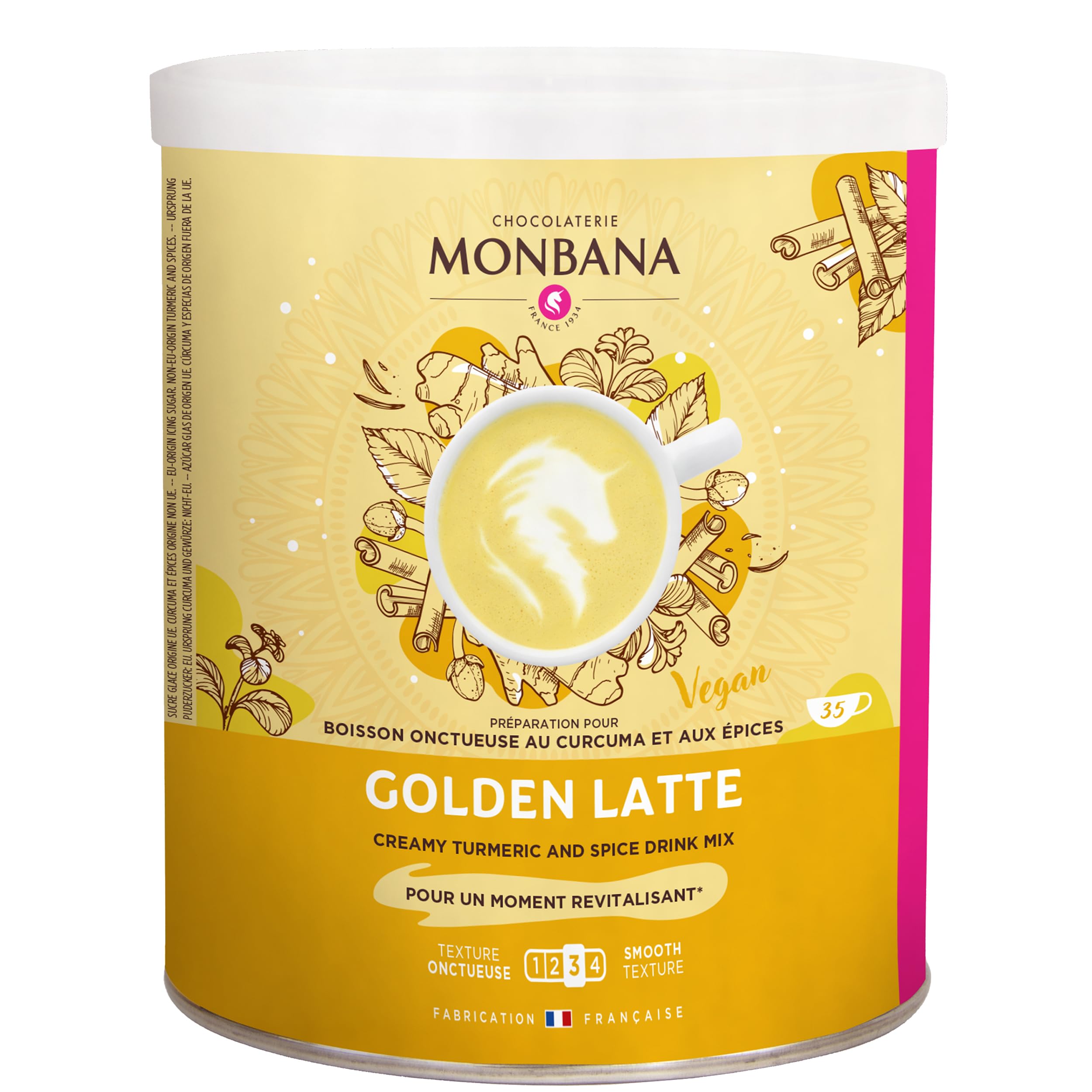 MONBANA - Golden Latte au Curcuma en Poudre - 350 g | Monbana Golden Latte (Curcuma) - 350 g