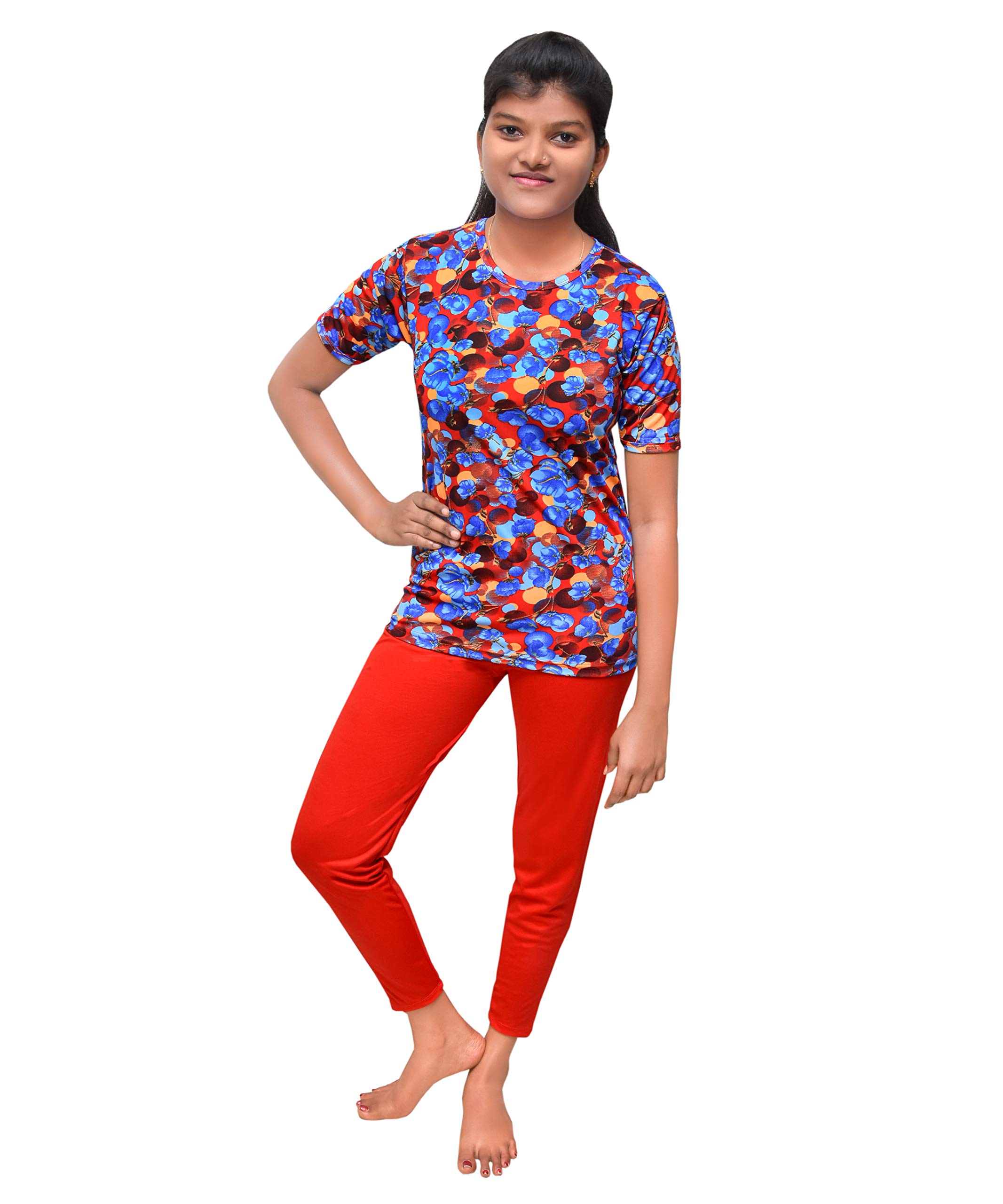 Goodluck Swimming Costume for Girls and Womens, Swimwear Lycra T-Shirt with Short Pant (Red, 44) (B07QXVDC4W) Amazon Price History, Amazon Price Tracker
