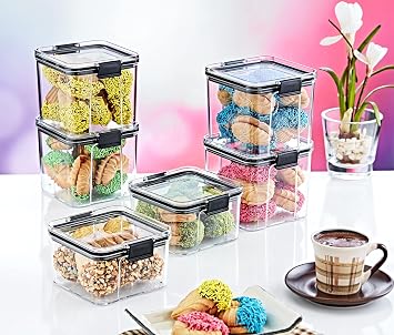 Deconox Akrilik Kilitli Kare Saklama Kabı 700ml 3 Adet, 700ml 3'lü Kilitli Saklama Kabı (3 ADET 700ML)