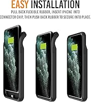 Vista 7 de Alpatronix Funda de batería para iPhone 12 Pro y iPhone 12 (6.1 pulgadas), funda protectora resistente y delgada de carga extendida portátil