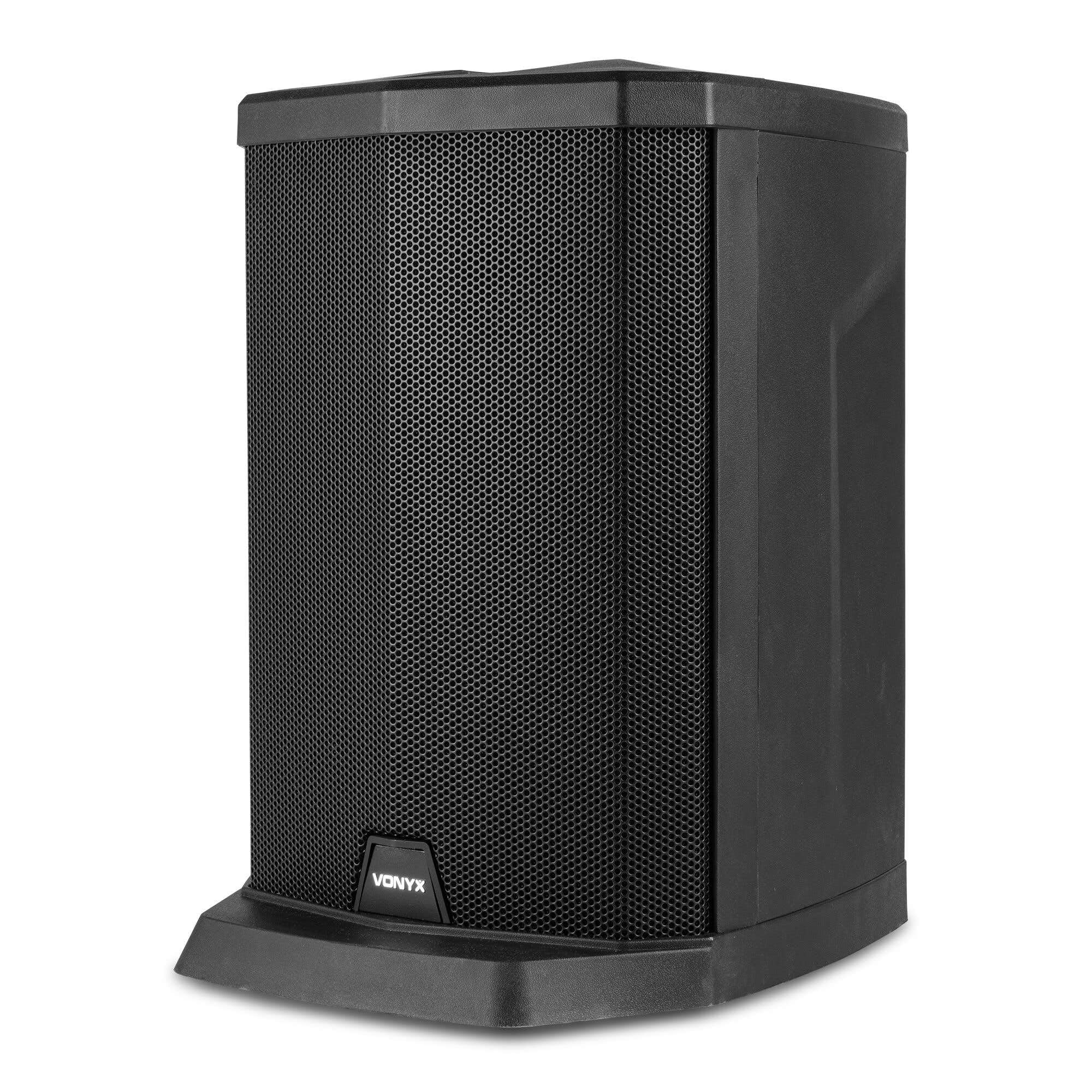 VONYX VX808 Enceinte Colonne Active 320W BT avec Contrôle Audio Intégré, Sono Portable DJ Animation Soirée Événement