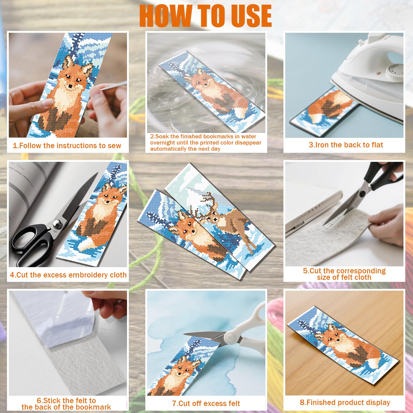 Cross Stitch Bookmark Kits - Winter Animals -5 Cross Stitch Bookmark Kits - Winter Animals -5