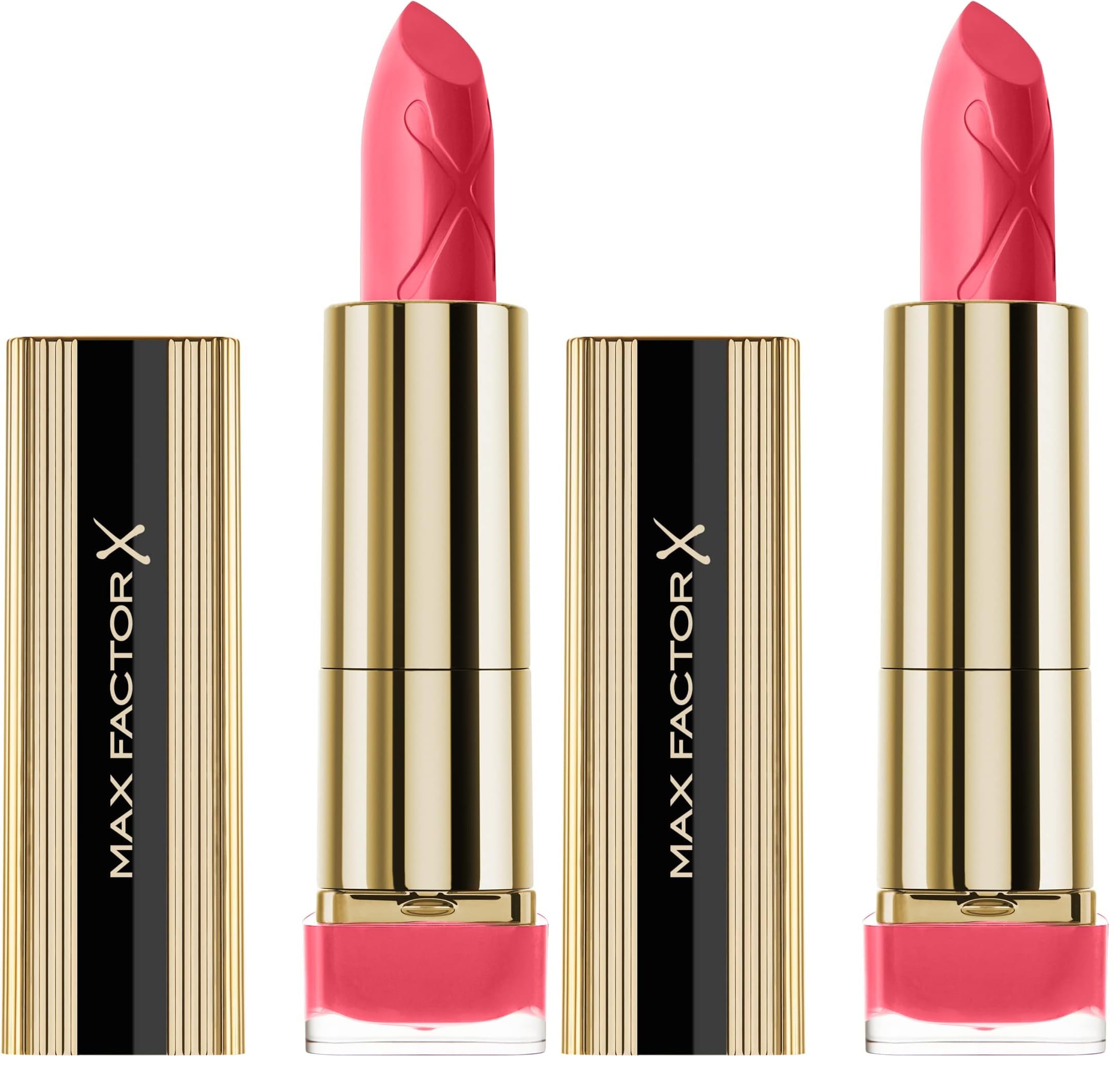 Max Factor Colour Elixir Lipstick Bewitching Coral 055, Pflegender Lippenstift, der mit einem brillanten, intensiven Farbergebnis begeistert (Packung mit 2)