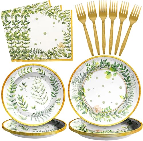 SCIONE 96 platos de pintura y servilletas, suministros para fiesta de cumpleaños con coloridas decoraciones de fiesta, perfectos para fiestas de