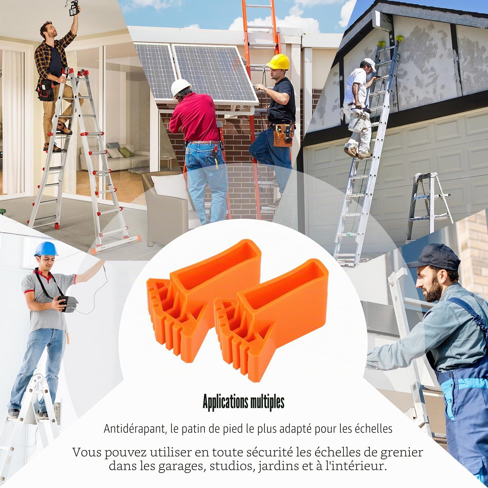 4 Pièces Protecteur De Pied D'Échelle Couvre-Pieds | Couverture D'Échelle, D'Échelle De Sécurité Coussinets D'Échelle Pour La Maison Fourniture D'Échelle Domestique Accessoires