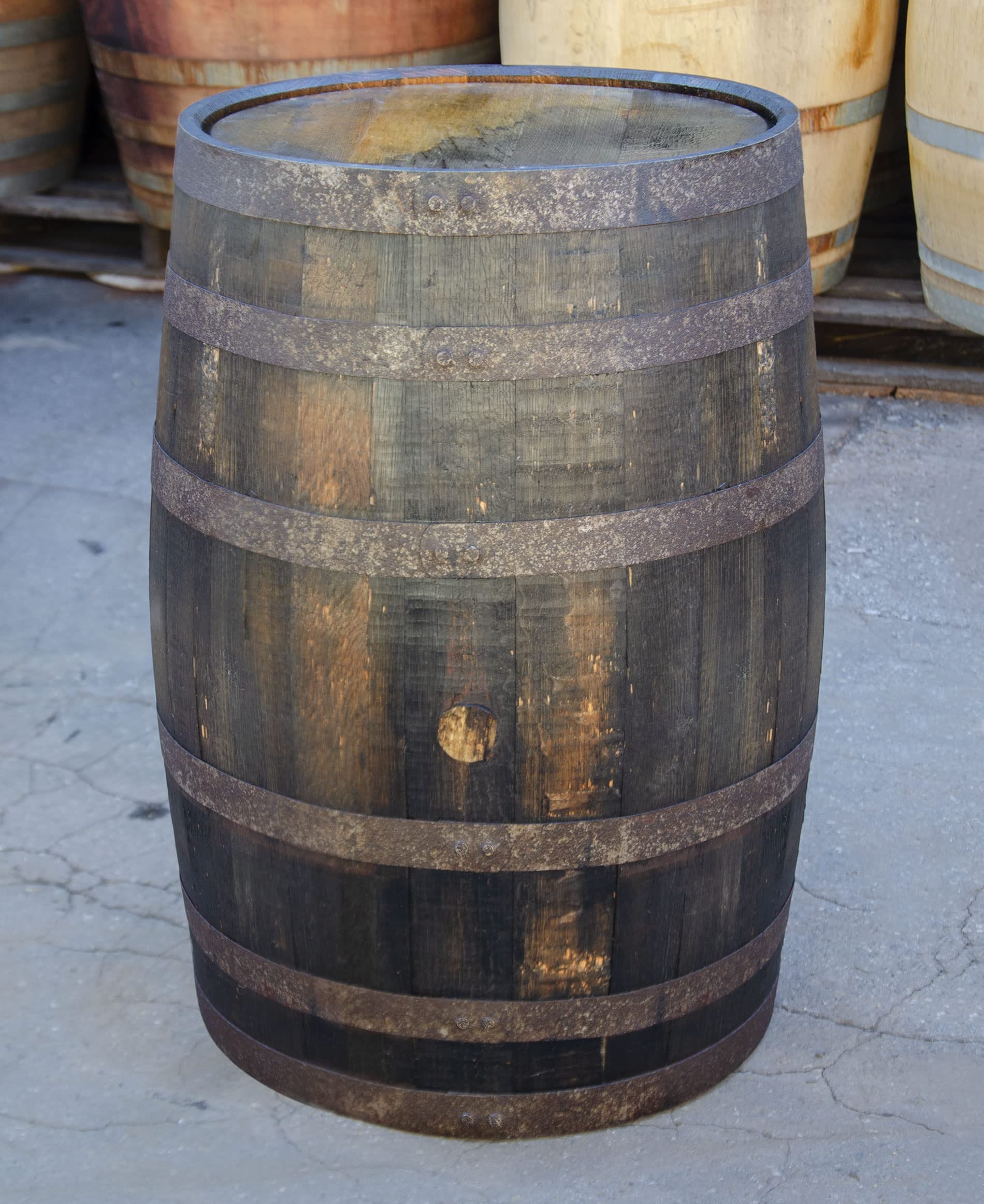 Temesso Barril de Madera Usado, auténtico Barril de Whisky escocés para decoración - con Tratamiento de Aceite
